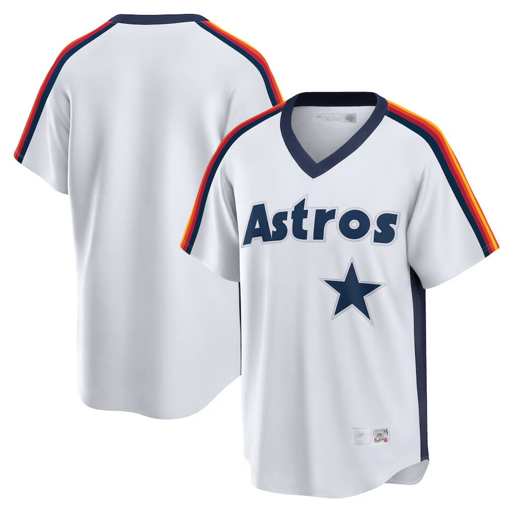 Pouc H.Astros White Cooperstown Collection T-shirt Blank Player Stitched Jerseys