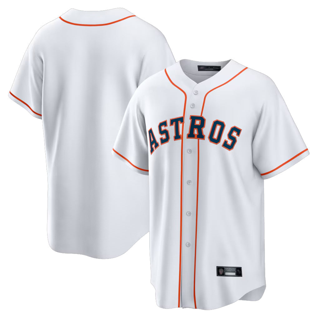 Pouc H.Astros White Home Game Blank Player Stitched Jerseys