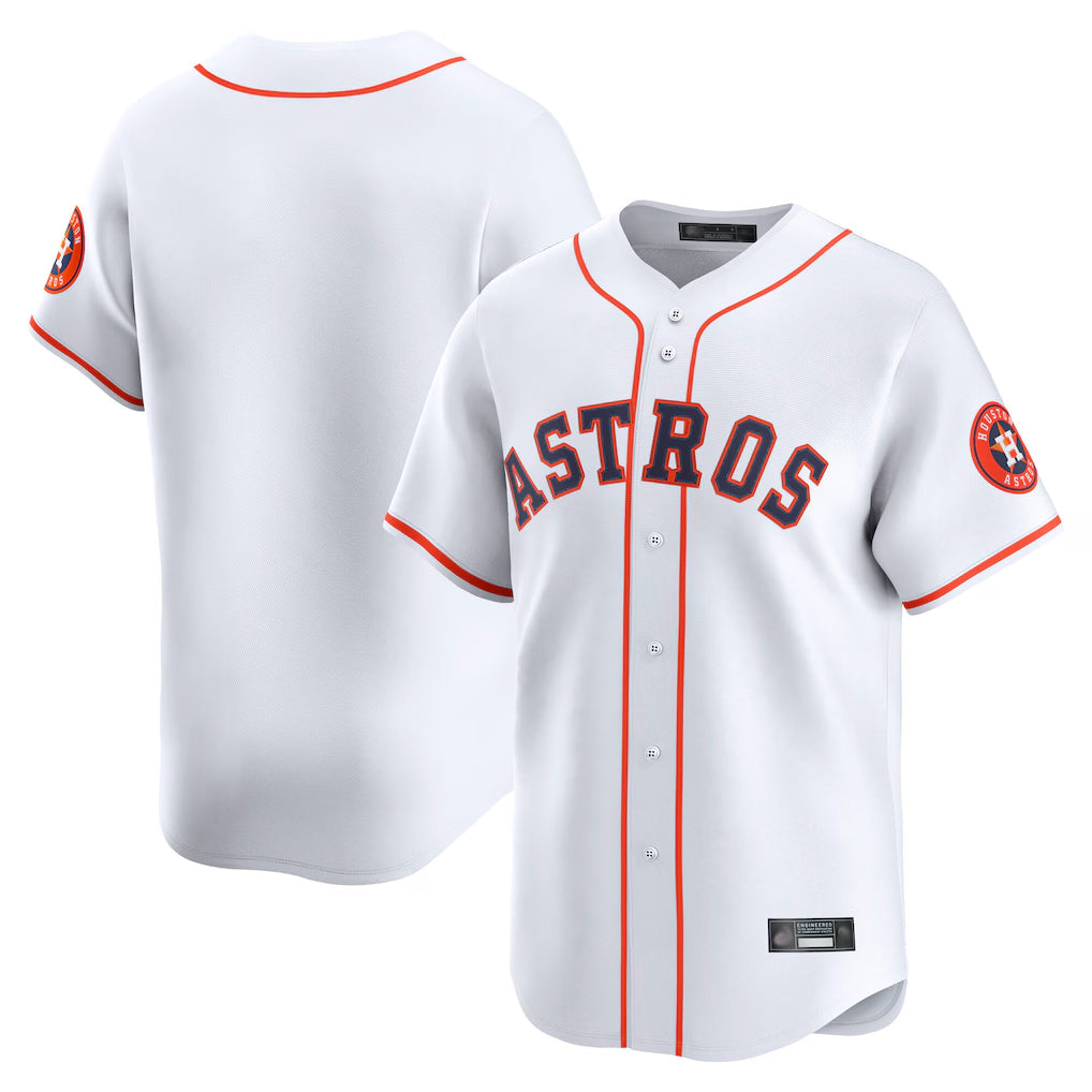 Pouc H.Astros White Home Limited Blank Player Stitched Jerseys