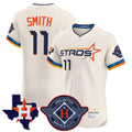 Pouc H.Astros #11 Cam Smith Player Cream City Connect Texas Patch Vapor Premier Limited Elite Home Stitched Jerseys