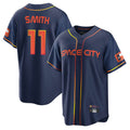 Pouc H.Astros #11 Cam Smith Player Navy City Connect Home Game Stitched Jerseys