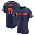 Pouc H.Astros #11 Cam Smith Player Navy City Connect Limited Elite Home Stitched Jerseys