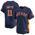 Pouc H.Astros #11 Cam Smith Player Navy Home Limited Stitched Jerseys