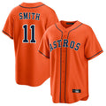 Pouc H.Astros #11 Cam Smith Player Orange Home Game Stitched Jerseys