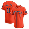 Pouc H.Astros #11 Cam Smith Player Orange Home Limited Elite Stitched Jerseys