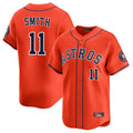 Pouc H.Astros #11 Cam Smith Player Orange Home Limited Stitched Jerseys
