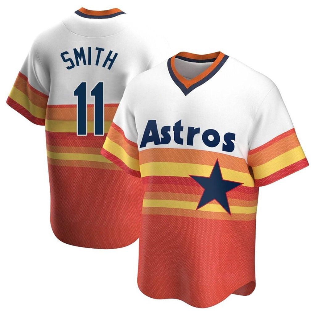 Pouc H.Astros #11 Cam Smith Player Rainbow Cooperstown Collection T-shirt Stitched Jerseys