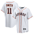 Pouc H.Astros #11 Cam Smith Player White Home Game Stitched Jerseys