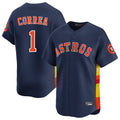 Pouc H.Astros #1 Carlos Correa Player Navy Home Limited Stitched Jerseys