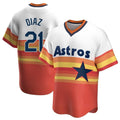 Pouc H.Astros #21 Yainer Diaz Player Rainbow Cooperstown Collection T-shirt Stitched Jerseys