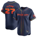 Pouc H.Astros #27 Jose Altuve Player Navy City Connect Limited Home Stitched Jerseys