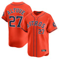 Pouc H.Astros #27 Jose Altuve Player Orange Home Limited Stitched Jerseys