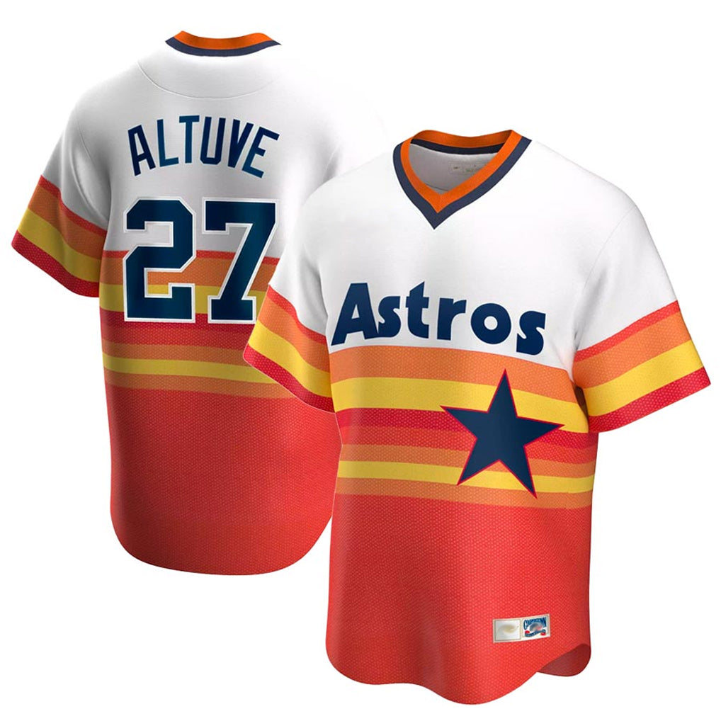 Pouc H.Astros #27 Jose Altuve Player Rainbow Cooperstown Collection T-shirt Stitched Jerseys