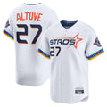 Pouc H.Astros #27 Jose Altuve Player White City Connect Limited Home Stitched Jerseys