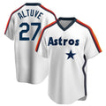 Pouc H.Astros #27 Jose Altuve Player White Cooperstown Collection T-shirt Stitched Jerseys