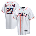 Pouc H.Astros #27 Jose Altuve Player White Home Game Stitched Jerseys