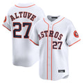Pouc H.Astros #27 Jose Altuve Player White Home Limited Stitched Jerseys