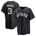 Pouc H.Astros #3 Jeremy Pe?a Player Black Home Game Stitched Jerseys
