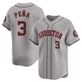Pouc H.Astros #3 Jeremy Pe?a Player Gray Home Limited Stitched Jerseys