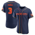 Pouc H.Astros #3 Jeremy Pe?a Player Navy City Connect Limited Elite Home Stitched Jerseys