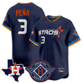Pouc H.Astros #3 Jeremy Pe?a Player Navy City Connect Texas Patch Vapor Premier Limited Home Stitched Jerseys