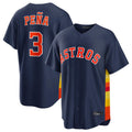 Pouc H.Astros #3 Jeremy Pe?a Player Navy Home Game Stitched Jerseys