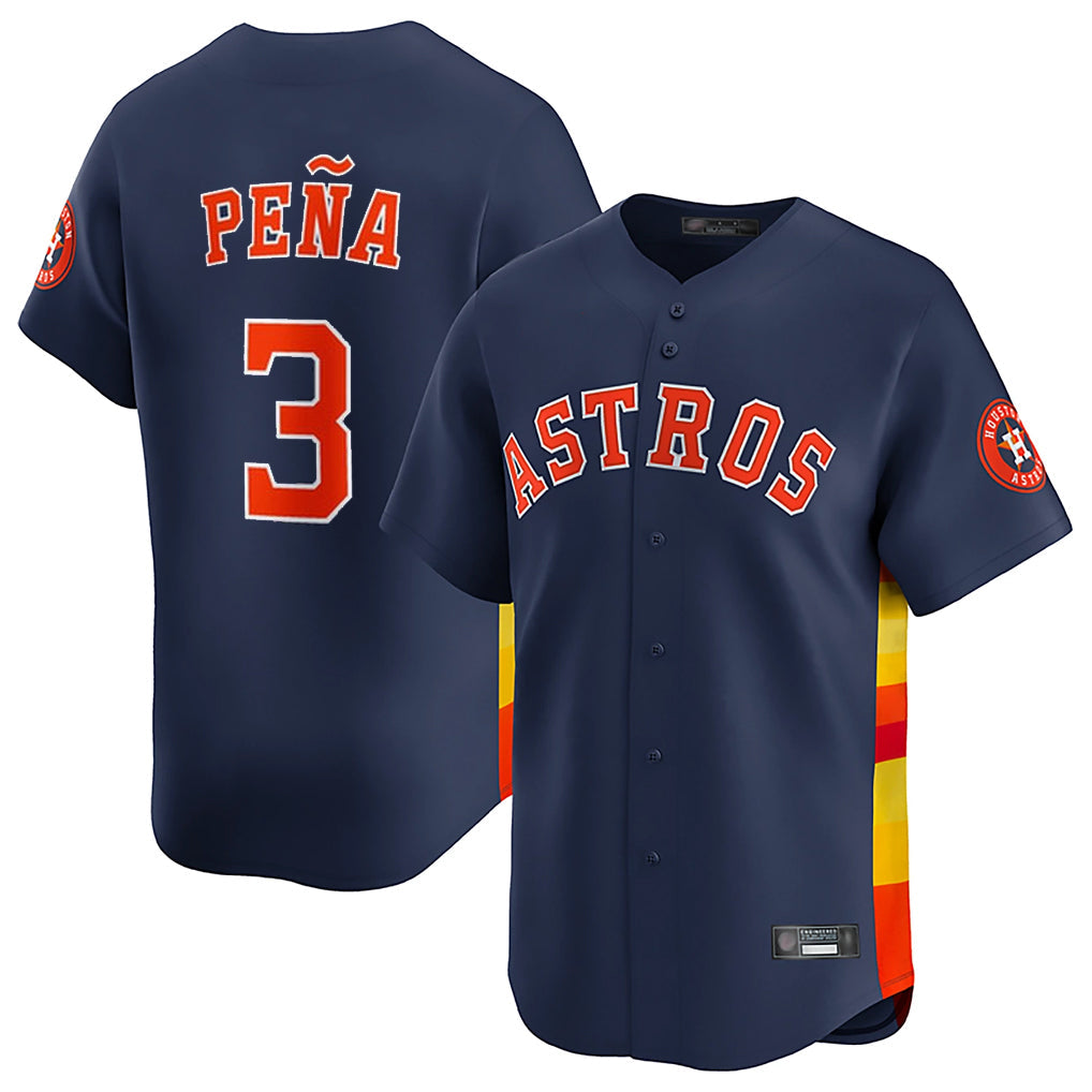 Pouc H.Astros #3 Jeremy Pe?a Player Navy Home Limited Stitched Jerseys