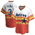 Pouc H.Astros #3 Jeremy Pe?a Player Rainbow Cooperstown Collection T-shirt Stitched Jerseys