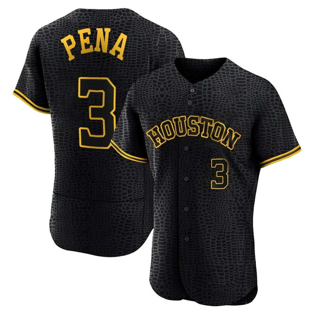 Pouc H.Astros #3 Jeremy Pe?a Player Snake Skin City Limited Elite Home Stitched Jerseys