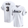 Pouc H.Astros #3 Jeremy Pe?a Player White Throwback Cooperstown Collection Limited Stitched Jerseys
