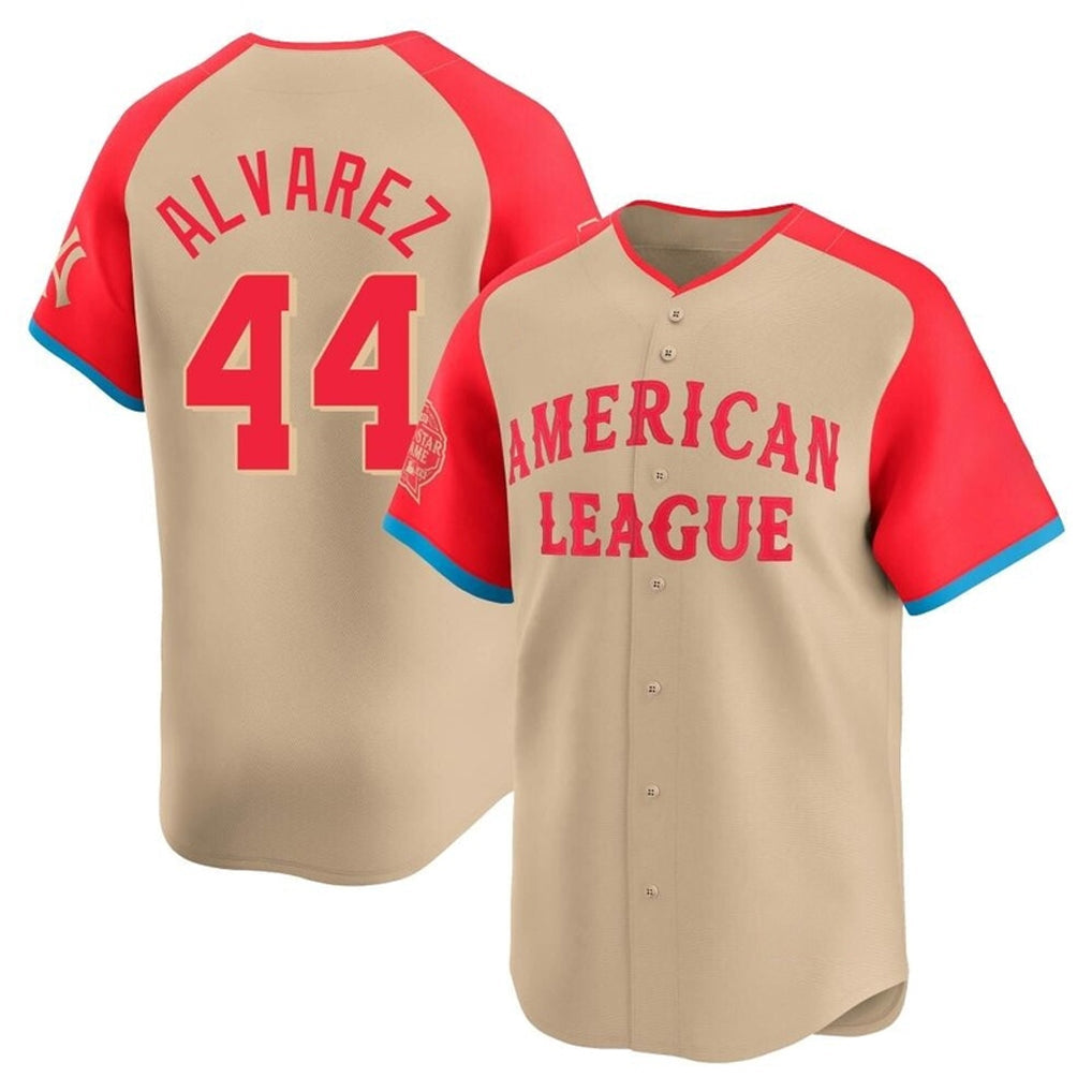 Pouc H.Astros #44 Yordan Alvarez Player Cream American League All-Star Game Limited Stitched Jerseys