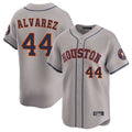 Pouc H.Astros #44 Yordan Alvarez Player Gray Home Limited Stitched Jerseys