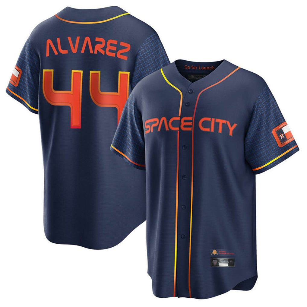 Pouc H.Astros #44 Yordan Alvarez Player Navy City Connect Home Game Stitched Jerseys