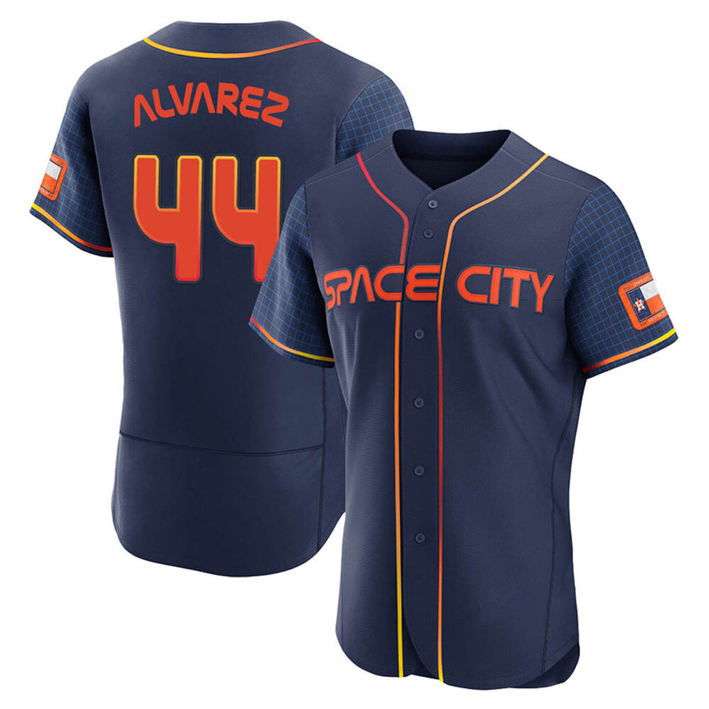 Pouc H.Astros #44 Yordan Alvarez Player Navy City Connect Limited Elite Home Stitched Jerseys