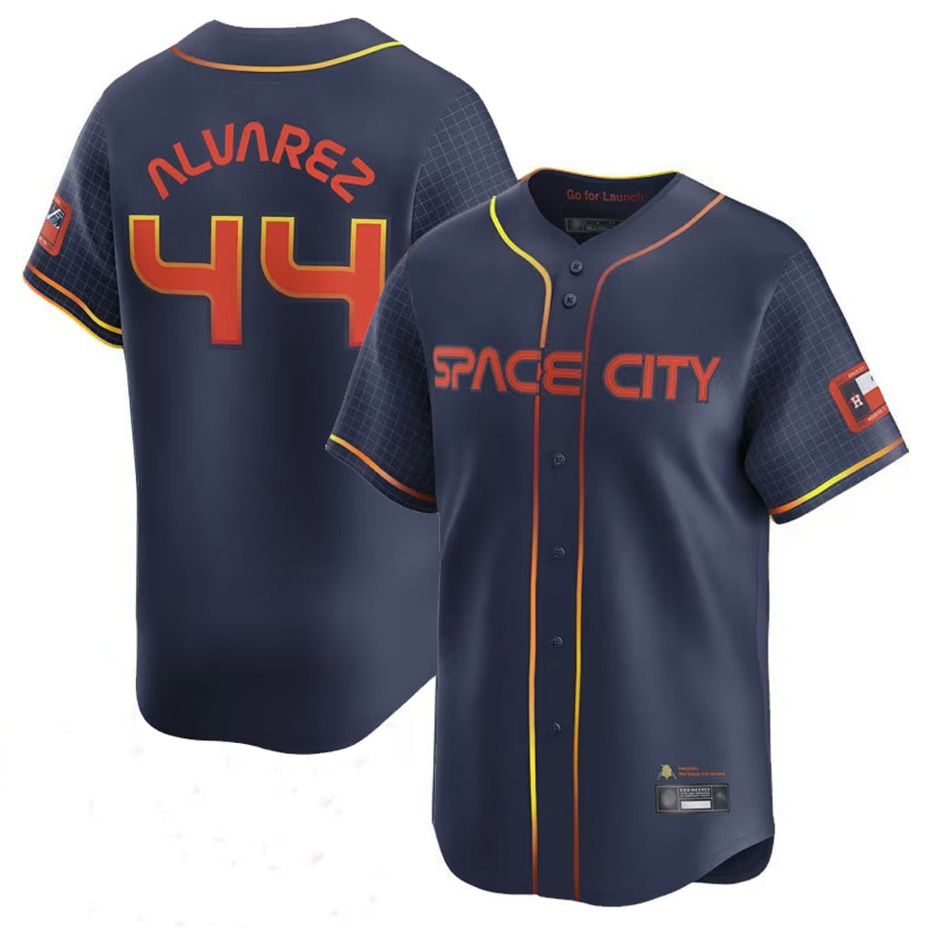 Pouc H.Astros #44 Yordan Alvarez Player Navy City Connect Limited Home Game Stitched Jerseys