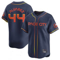 Pouc H.Astros #44 Yordan Alvarez Player Navy City Connect Limited Home Game Stitched Jerseys