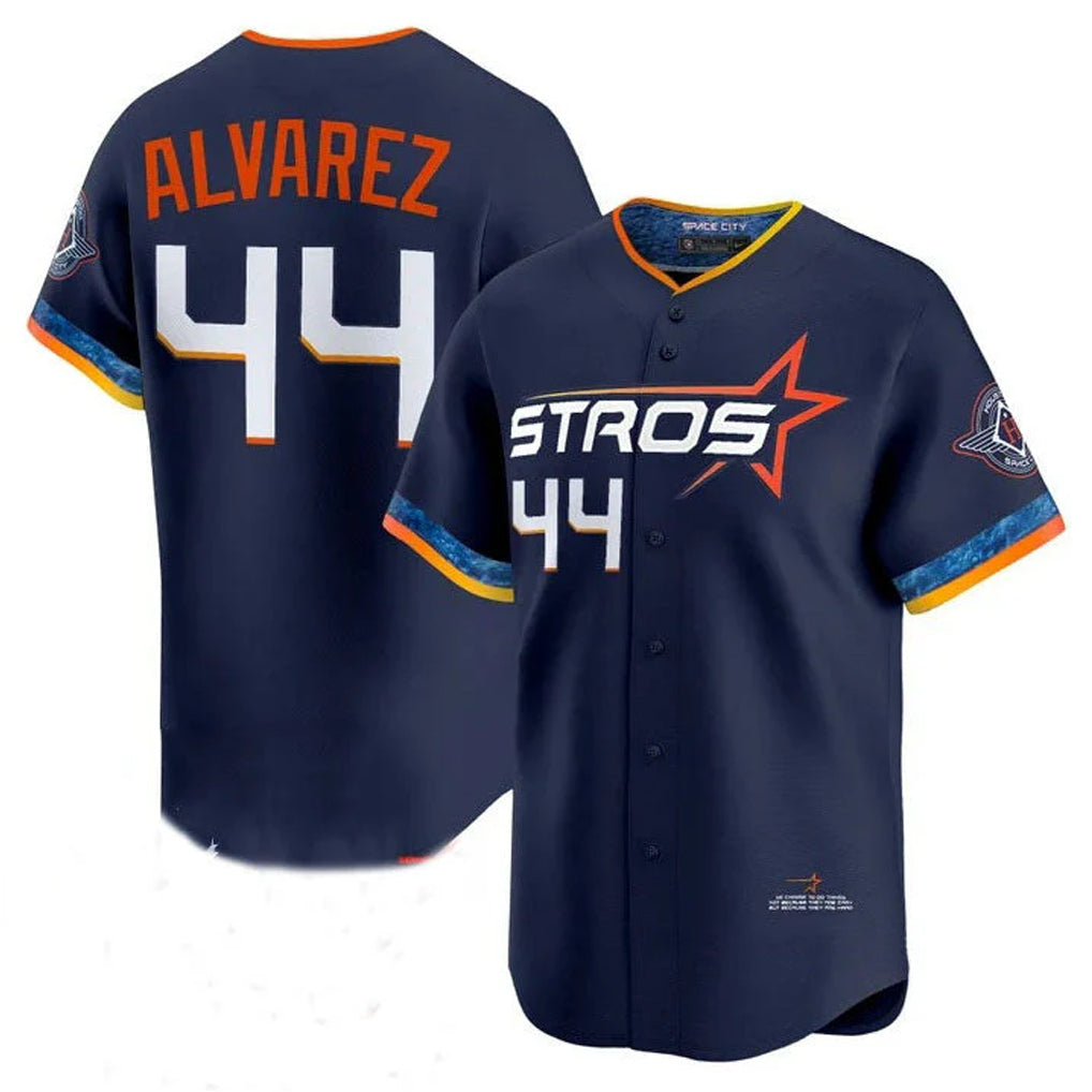 Pouc H.Astros #44 Yordan Alvarez Player Navy City Connect Limited Home Stitched Jerseys