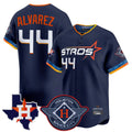 Pouc H.Astros #44 Yordan Alvarez Player Navy City Connect Texas Patch Vapor Premier Limited Home Stitched Jerseys