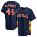 Pouc H.Astros #44 Yordan Alvarez Player Navy Home Game Stitched Jerseys
