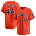 Pouc H.Astros #44 Yordan Alvarez Player Orange Home Limited Stitched Jerseys