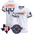 Pouc H.Astros #44 Yordan Alvarez Player White City Connect Texas Patch Vapor Premier Limited Elite Home Stitched Jerseys