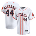 Pouc H.Astros #44 Yordan Alvarez Player White Home Limited Stitched Jerseys