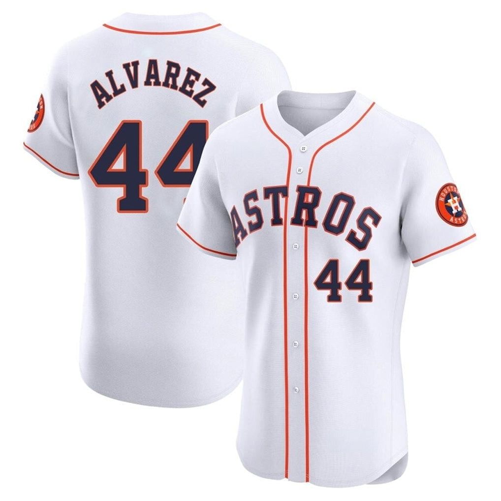 Pouc H.Astros #44 Yordan Alvarez Player White Limited Elite Home Stitched Jerseys