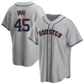 Pouc H.Astros #45 Tatsuya Imai Player Gray Home Game Stitched Jerseys