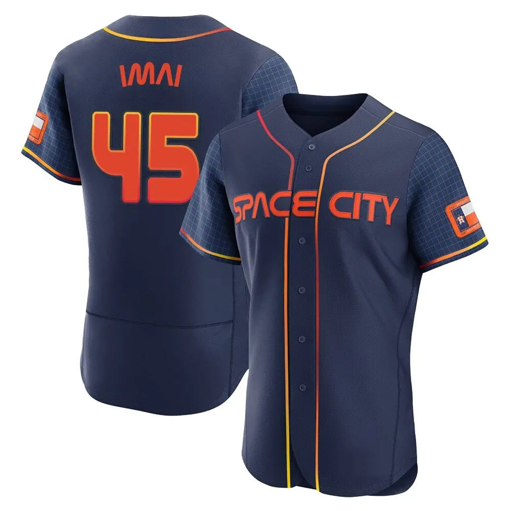 Pouc H.Astros #45 Tatsuya Imai Player Navy City Connect Limited Elite Home Stitched Jerseys