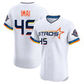 Pouc H.Astros #45 Tatsuya Imai Player White City Connect Limited Elite Home Stitched Jerseys