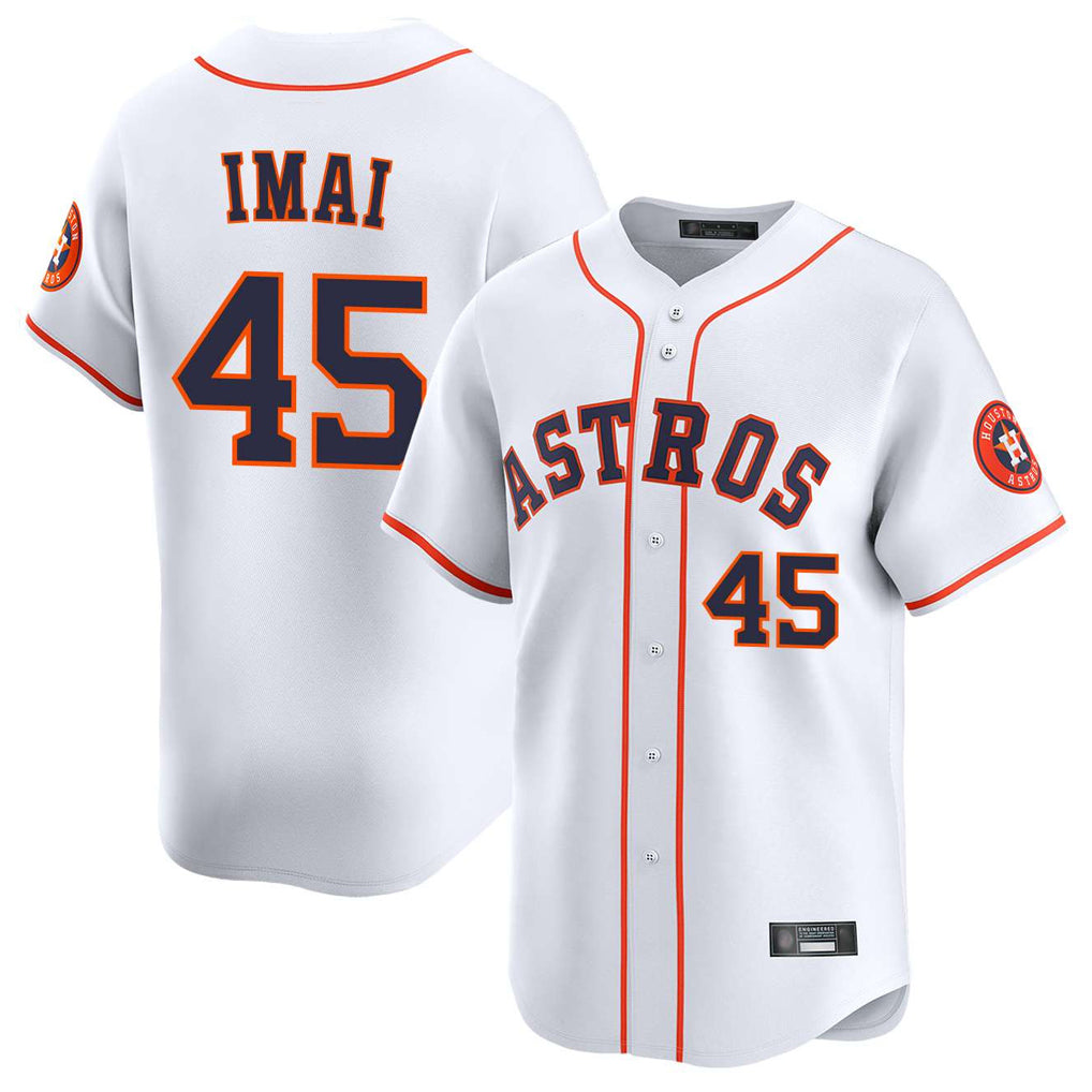 Pouc H.Astros #45 Tatsuya Imai Player White Home Limited Stitched Jerseys