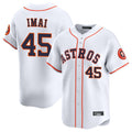 Pouc H.Astros #45 Tatsuya Imai Player White Home Limited Stitched Jerseys
