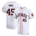 Pouc H.Astros #45 Tatsuya Imai Player White Limited Elite Home Stitched Jerseys