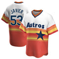Pouc H.Astros #53 Cristian Javier Player Rainbow Cooperstown Collection T-shirt Stitched Jerseys